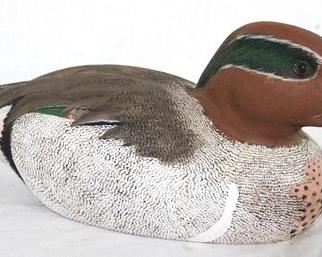 194 - McDowell's 1983 painted wood duck, signed 11 x 5

