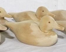 199x - Lot of 6 carved wood ducks
