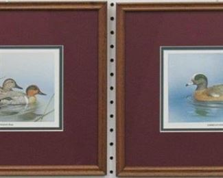 9002 - SET OF 2 AMERICAN WIDGEON/ CINNAMON TEAL LIMITED E 14.5 X 12.5
