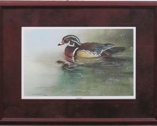 9014 - WOOD DUCK SIGNED 919/1500 BY JIM MICHEALSON 24 X 18
