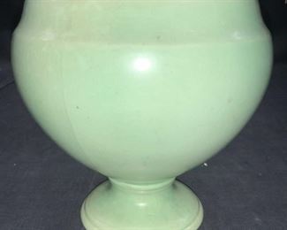 H & K Green Tnd Vintage Glass Vessel, England

