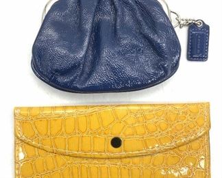Lot 2 COACH Patent Leather Coin Purse NWT More
