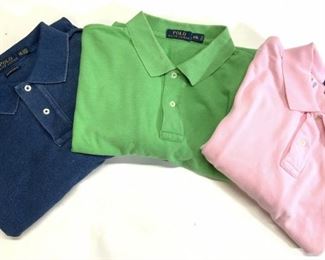 3 Polo Ralph Lauren Cotton Polo Shirts, XXL

