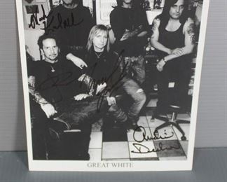 Great White Concert Tickets To Fatal Nightclub Fire At The Station On February 20, 2003, And Autographed Photo Of Great White