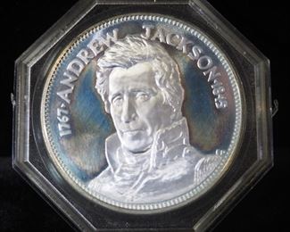 Andrew Jackson Sterling Silver Proof Commemorative Coin