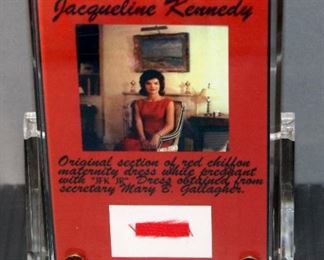 Jacqueline Kennedy Collectibles, Includes Maternity Dress Piece, Miscarriage Condolence Acknowledgement, And More