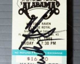 Autographed Alabama Concert Ticket, And Concert Poster