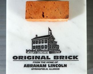 Brick Fragments From Abraham Lincoln's Home, Wood From His Law Office, And Nail From Vandalia Courthouse Where Lincoln Practiced