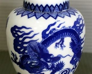 Porcelain Ginger Jar With Oriental Dragon, And Earthware Pot, Both From Crime Boss Joe Bonanno's Home