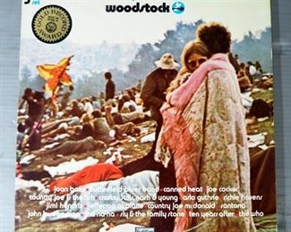 Woodstock Vinyl LP 3 Record Set, Woodstock II VHS, And Woodstock Poster