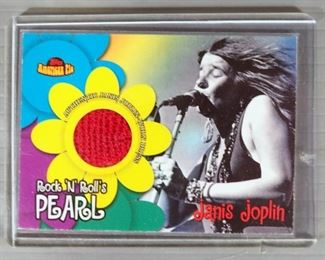 Janis Joplin Dress Piece Worn By Joplin On Her Last Album, Piece Of Janis' Scarf With Statement Of Provenance, And Piece Of Jimi Hendrix Scarf