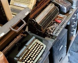 Antique Cash Register, Vintage adding machines, etc