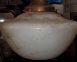 6 Large, Old School House hanging lights, in great shape! (just a little dirty)