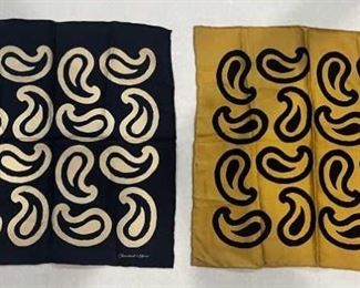 Two Turnbull & Asser English Silk Pocket Squares