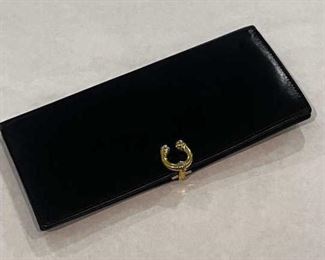 Black Gucci Women's Clutch with Red Leather Lining