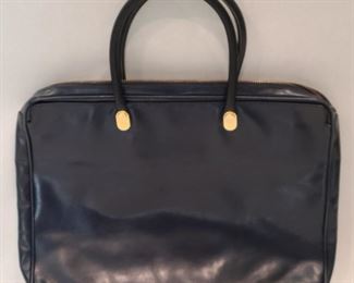 Vintage Ferragamo Blue Leather Fireuse Handbag