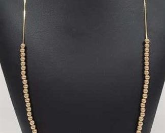 Vintage 14k Gold Add-a-Bead Necklace