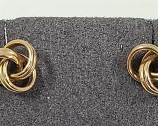 14k Gold Knot Earrings