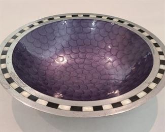 Julia Knight Mother of Pearl Inlaid Amethyst Bowl