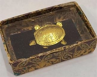 Small Dancing Gold or Golden Turtle Charm