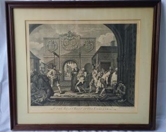 18th Century Engraving by C. Mosley & W. Hogarth
