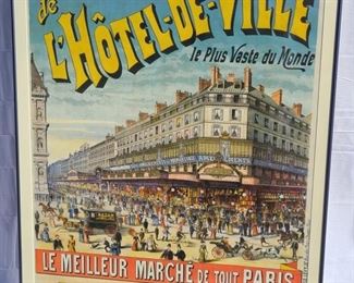 Vintage Grand Bazar de L'Hotel De Ville Poster