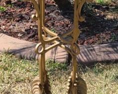 Neat Iron Seashell Table with Heavy Top & Base