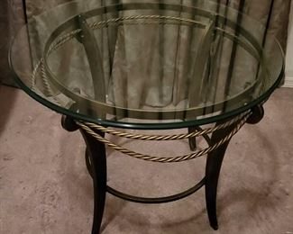 Decorative Glass Top Side Table