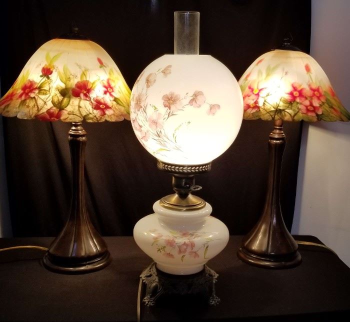 Vintage Accurate Casting Lamp and Two Table Lamps