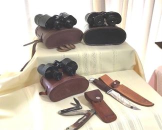 05 Vintage Jackknives and Binoculars
