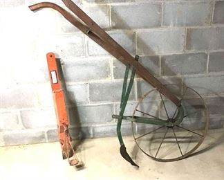 Antique Cultivator And Hand Corn Planter