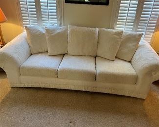 Very nice white upholstered sofa