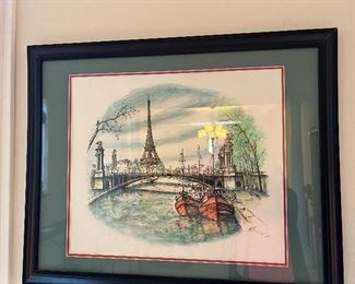 Paris signed print