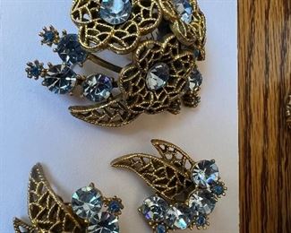 Vintage broach and earring set