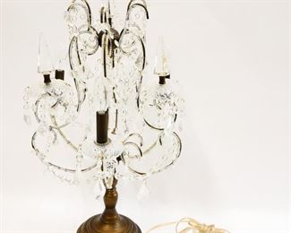 Ornate Glass Prism Table Lamp
