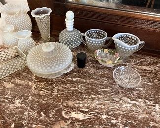 Assortment of candlewick glass