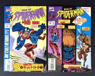 Marvel: Web of Spider-Man Key Issue First Appearance of Kaine. Scarlet Spider VS Venom No. 119, No. 120