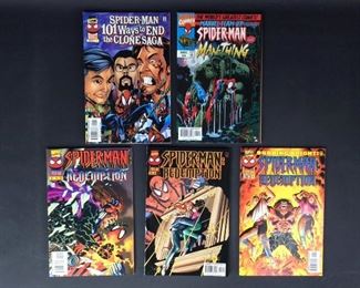 Marvel: Spider-Man Redemption No. 2, 3, 4; Spider-Man and Man-Thing No. 4; and Spider-Man and Man-Thing No. 4; Spider-Man 101 Ways to End… No. 1