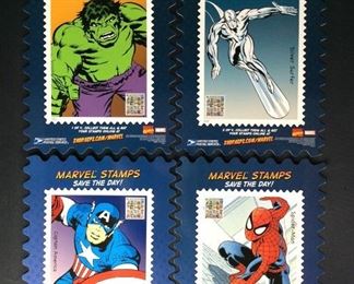 Marvel: USPS Marvel Promo Stamp Board/ Puzzle Pieces #1-4
