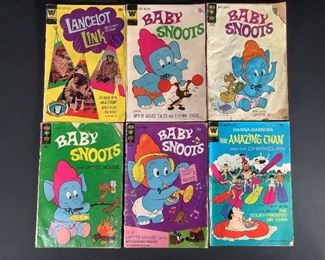 Vintage Whitman and Gold Key Baby Snoots, Whitman Hanna-Barbera The Amazing Chan and the Chan Clan, Whitman Lancelot Link The Secret Chimp