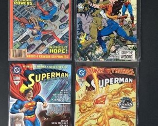 DC: The Adventures of Superman No. 472, Superman Blackout No. 62, Superman No. 122, Superman Power Struggle No. 119