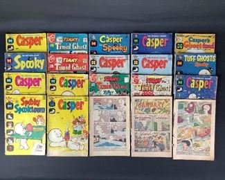 Vintage Harvey Comics, and Charlton Comics, Casper The Friendly Ghost, and Timmy The Timid Ghost