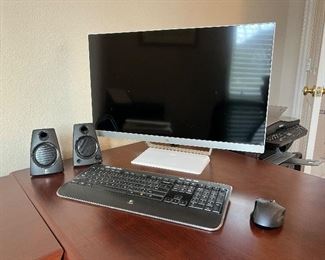 (1) HP Pavilion 27"x27" LED Backlit Monitor - Silver ' White | (1) Speakers | (1) Mouse | Can be sold as a set OR individually