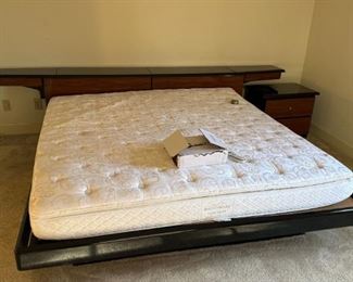 Bed with Sleep Number Mattress Plus Nightstand