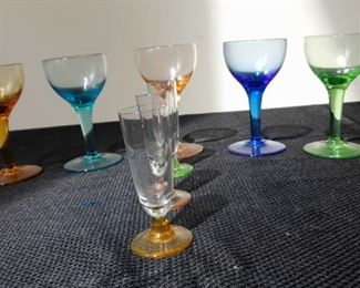 Colorful Cocktails and Shot Glasses