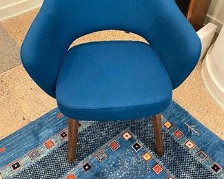 Pair of teal side chairs