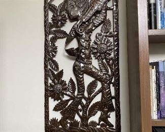 Haitian wall metal art