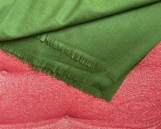 Aveda green throw