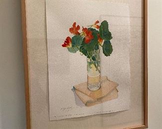 Flower vase watercolor