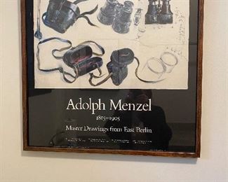 Adolph Menzel framed poster- Rare